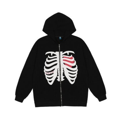 VerBlee Skeletons Zip-Up Hoodie