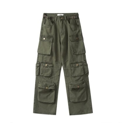 Multi Pocket Wide Leg Cargo Pants