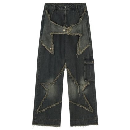 Patchwork Distressed Denim