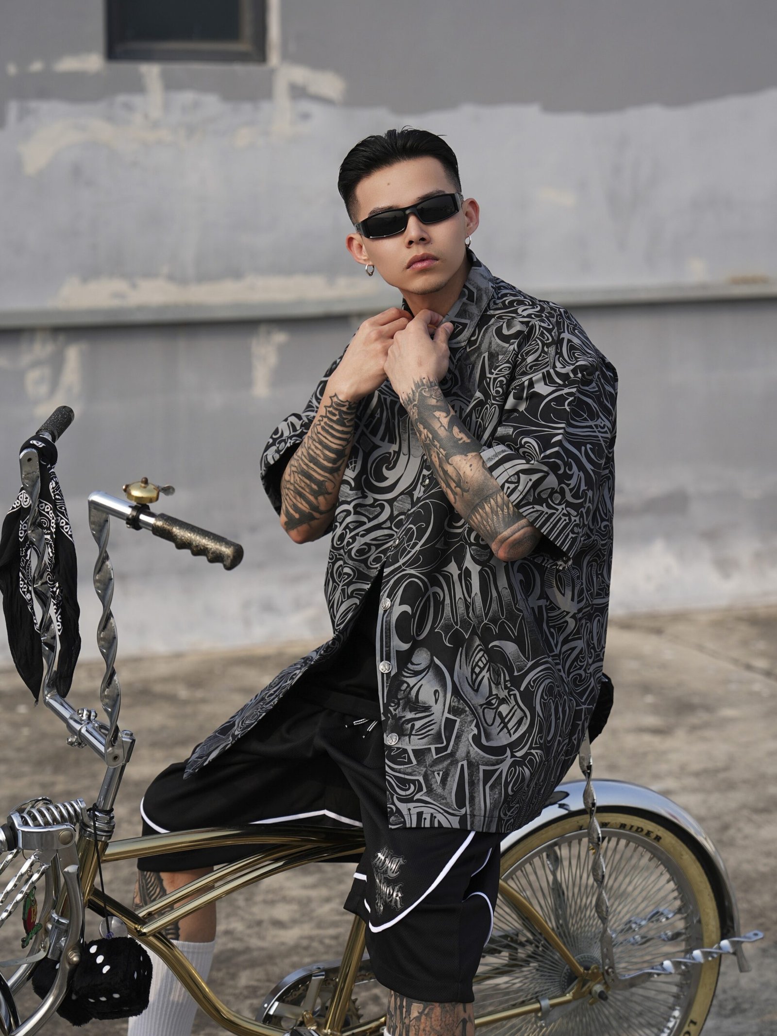 Graffiti Print Oversized Shirt - Image 2