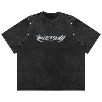 Patched T-shirt Graphic Letters