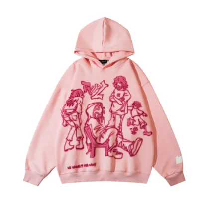 "Lyfe" Cartoon Print Hoodie
