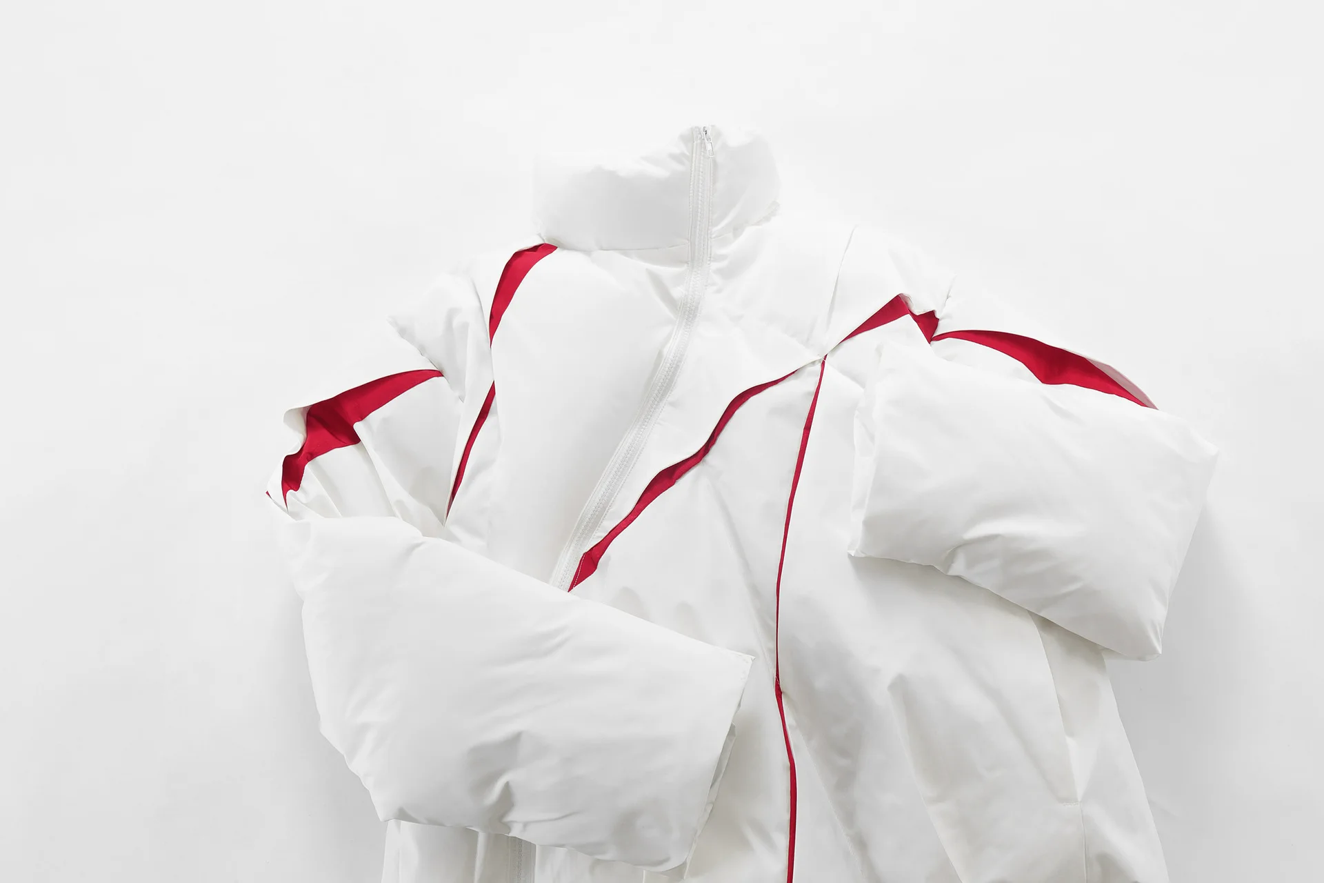 Splicing Style Cotton Puffer Jacket - Image 4