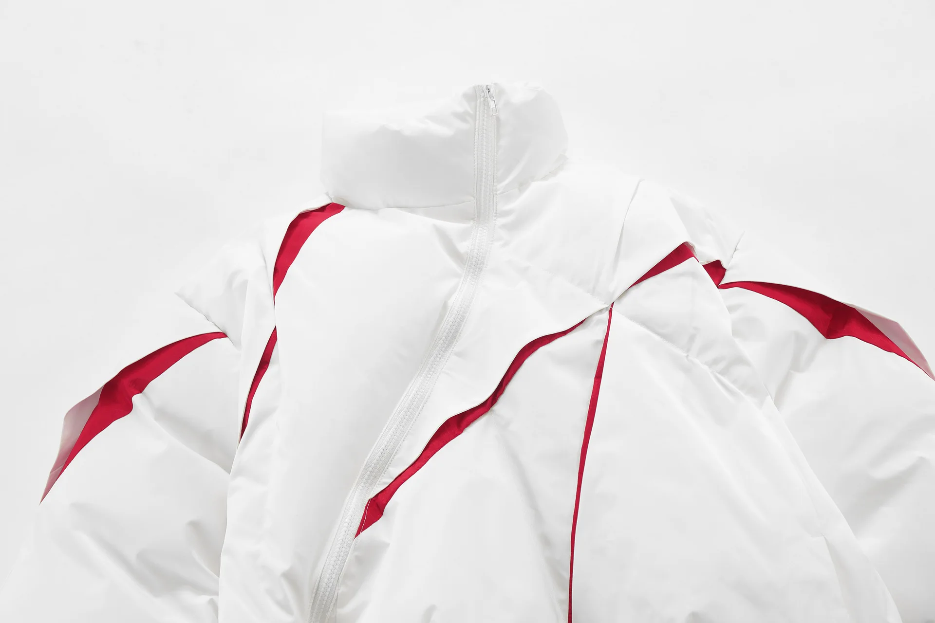 Splicing Style Cotton Puffer Jacket - Image 8