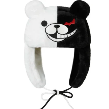 Black Whiter bad Bear Embroidery Ushanka Hat