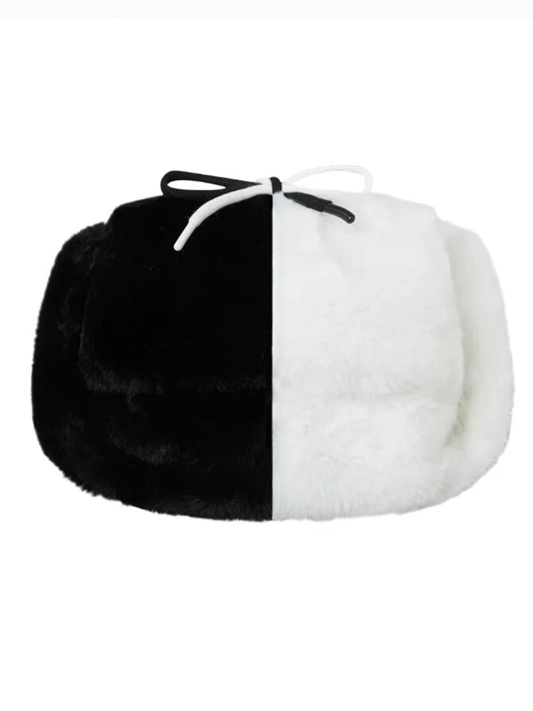 Black Whiter bad Bear Embroidery Ushanka Hat - Image 6
