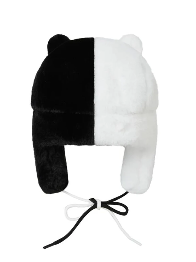 Black Whiter bad Bear Embroidery Ushanka Hat - Image 3
