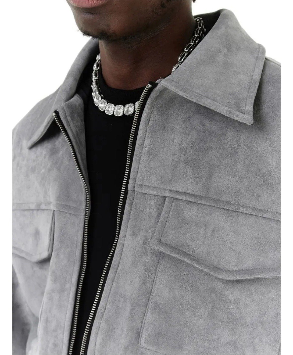 Vintage Multi Pocket Suede Jacket - Image 3
