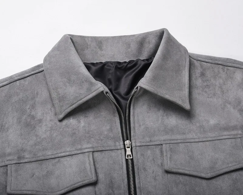 Vintage Multi Pocket Suede Jacket - Image 10
