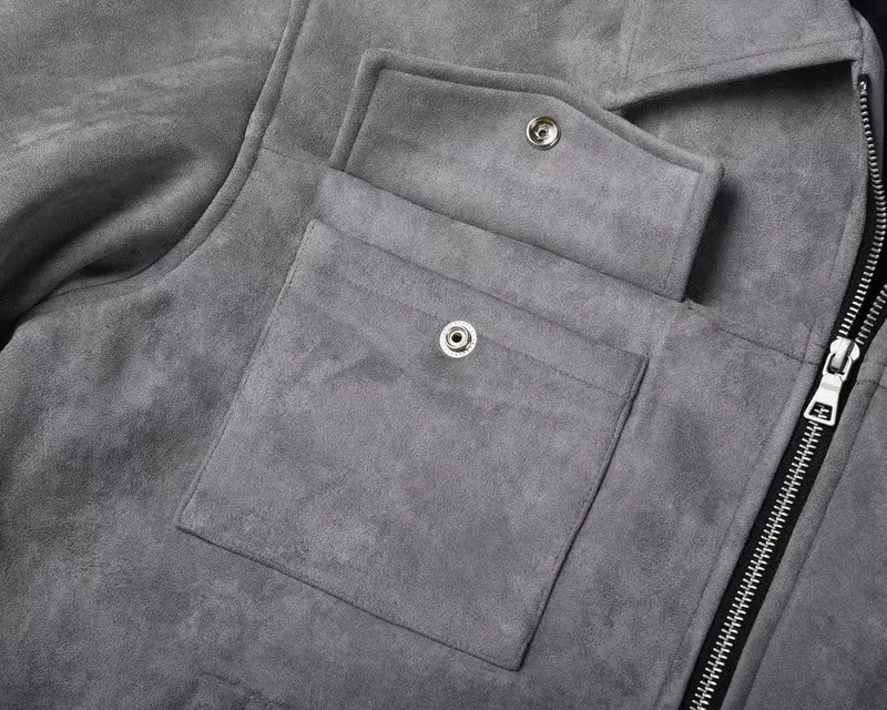 Vintage Multi Pocket Suede Jacket - Image 12