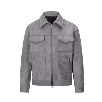 Vintage Multi Pocket Suede Jacket