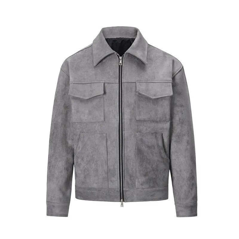 Vintage Multi Pocket Suede Jacket