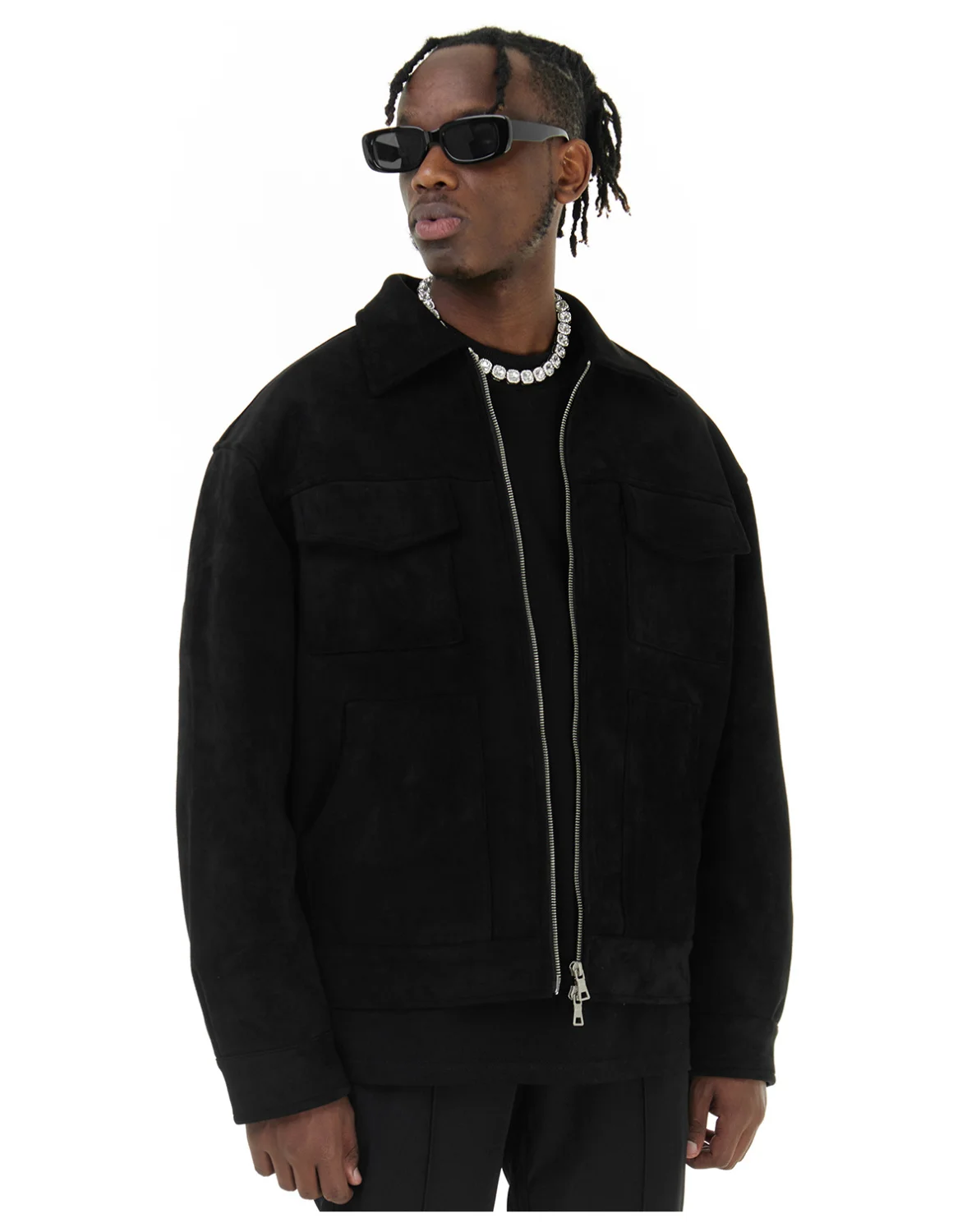 Vintage Multi Pocket Suede Jacket - Image 6