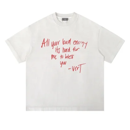 Dirty dyed "Bad energy" T-shirt