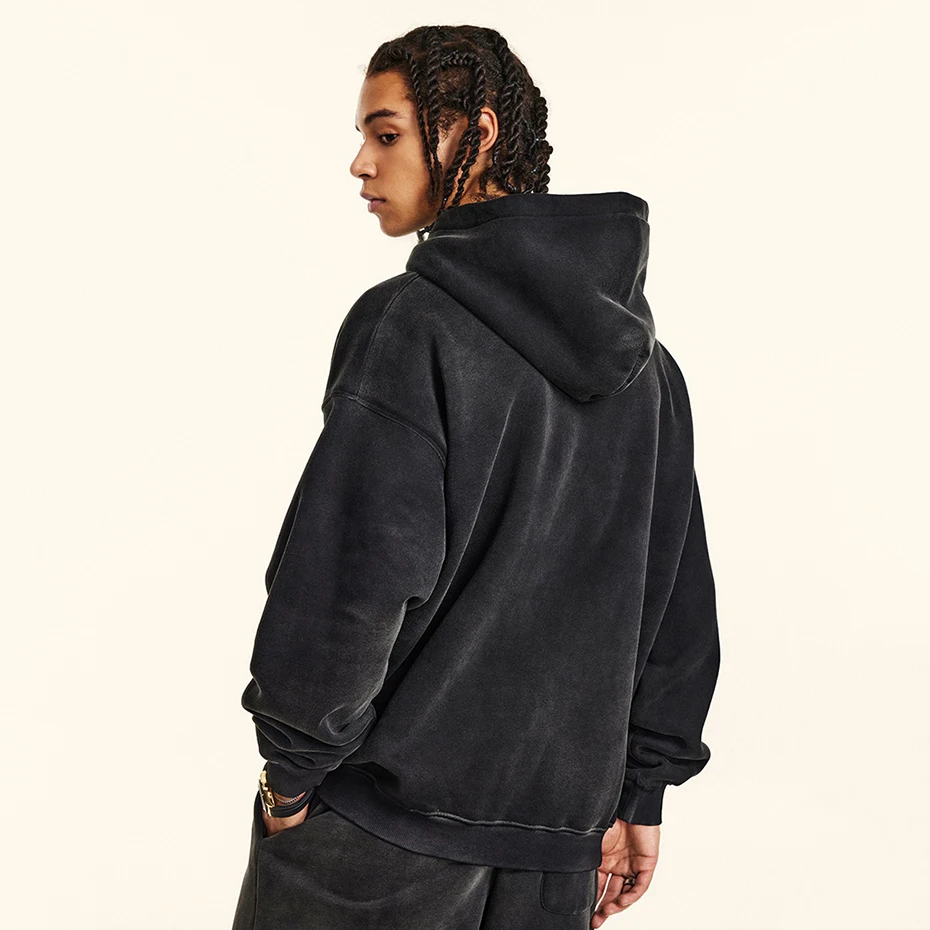 Oversized Graphic Cross Vintage Hoodie - Image 3